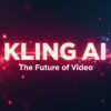 動画生成AI「KLING AI」のロゴ画像。赤と青の光の粒子が散りばめられた背景に、白い文字で「KLING AI」と大きく表示され、その下に「The Future of Video」と記載。動画生成AI, KLING AI, AI動画, 動画制作, 未来技術