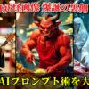 YouTube動画「AIを活用した妖怪画像制作方法」のサムネイル画像。Stable Diffusionと画像プロンプトで可愛い妖怪画像を自動生成する方法を紹介しています。妖怪, 画像生成AI, Stable Diffusion, 画像プロンプト