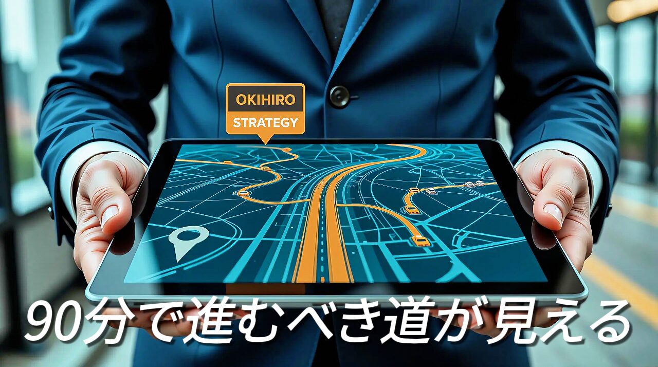 AI活用コンサルティングのイメージ画像。専門家が示す戦略的な道筋が、ビジネスやツールの悩みを解決する方法を象徴しています。