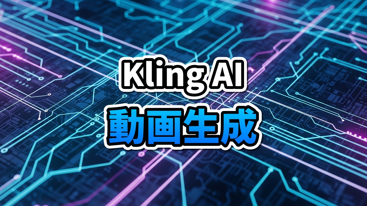 Filmoraのインターフェース上でKling AIを使用して静止画を動画に変換している様子を描いた未来的なコンセプトアート。